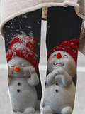 ChicmyChristmas Snowman Casual Regular Fit Legging
