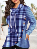 ChicmyLoose Plaid Casual Sweatshirt