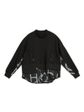 Chicmy-Original Split-Joint False Two Sweatshirt Tops