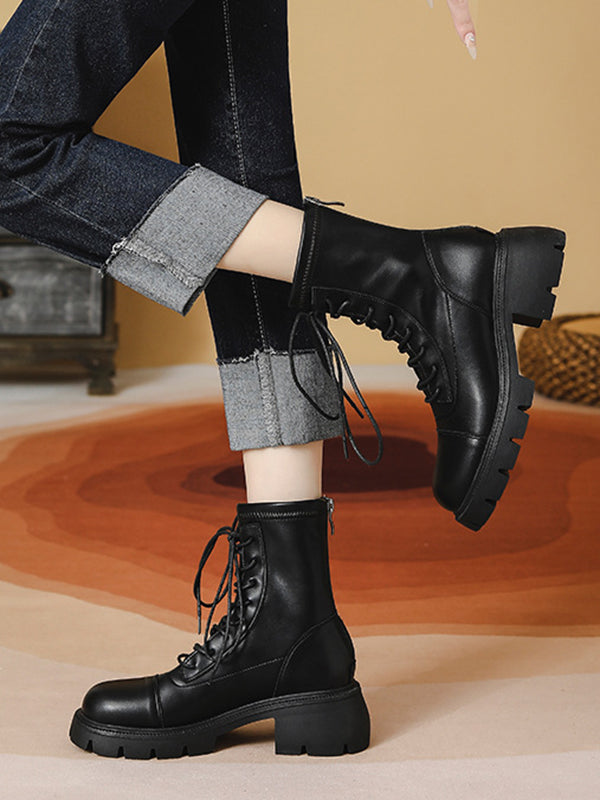 Chicmy-Lace-Up Split-Joint Dr. Martens Boots Boots