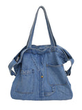 Chicmy-Casual Denim Split-Joint Solid Color Bags Accessories