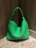 Chicmy-Solid Color Woven Handbags Bags