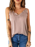 Chicmy-Casual Solid Color Falbala Camisole Vest Top