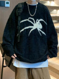 Chicmy-Men's Spider Print Loose Sweater