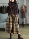 Chicmy-Artistic Retro Plaid A-Line Skirt