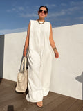 Chicmy-Solid Color Sleeveless Wide Leg Jumpsuits