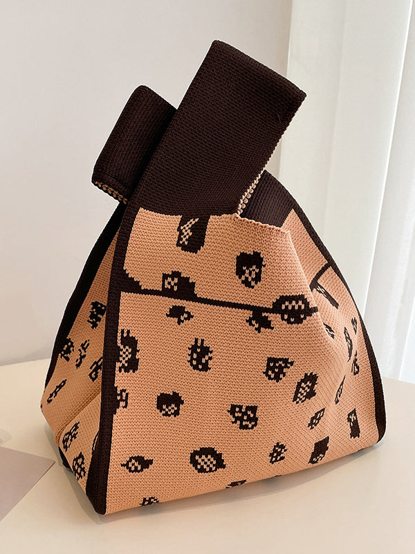 Chicmy-Urban Knitting Cow Pattern Bags Accessories Handbags