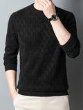 Chicmy  Winter New Men's Casual Sweater Round Neck Plus Thick Base Warm Sweater Best Sellers