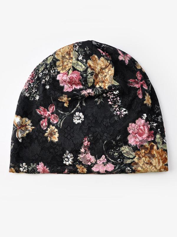 Chicmy-Lace-paneled Floral All seasons Hood