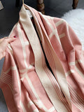 Chicmy-Vintage Keep Warm Striped Tasseled Shawl&Scarf
