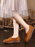 Chicmy-Simple Style Cowhide Soft Shoes