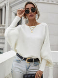 Chicmy-Casual Loose 6 Colors Off-The-Shoulder Long Sleeves Sweater Top