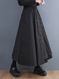 CHICMY-Graduation gift, graduation evening dress Solid Color Jacquard Elasticity Asymmetric Loose A-Line Skirts Bottoms