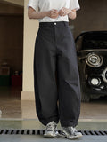 Chicmy-High-Waisted Pleated Solid Color Loose Wide Leg Trousers Casual Pants Bottoms