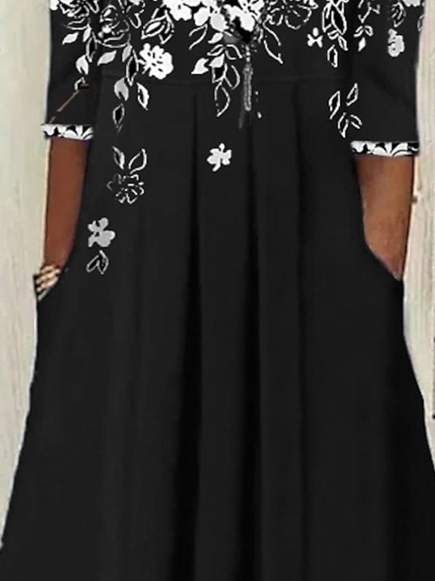 Chicmy Elegant Loose Floral Dress