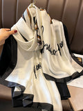 Chicmy-Letter Print Sun Protection Shawl&Scarf