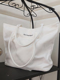 Chicmy-Casual Simple Letter Printed Tote Bag