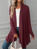 Chicmy-Solid Color Long Sleeves Loose Statement Collar Outerwear