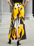 Chicmy-Urban High-Waisted Contrast Color Printed Wide Leg Pants