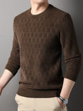 Chicmy  Winter New Men's Casual Sweater Round Neck Plus Thick Base Warm Sweater Best Sellers