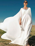 Chicmy-White V-Neck Evening Dress