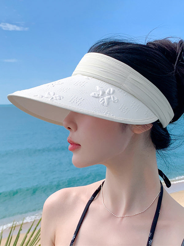 Chicmy-Floral Printed Hollow Sun protection Hats&Caps