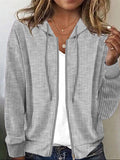 ChicmyKnitted Loose Striped Casual Jacket