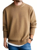 ChicMy-Fall Outfits Plus Size Men's Elegant Casual Sweater Fashion Causal Long Sleeve Knit Sweater For Fall Winter, Men's Clothing