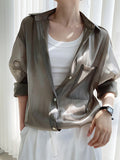 Chicmy-Original Simple Casual Solid Color Sun-Protection Blouse