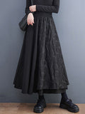 CHICMY-Graduation gift, graduation evening dress Solid Color Jacquard Elasticity Asymmetric Loose A-Line Skirts Bottoms