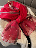 Chicmy-Sun-Protection Beaded See-Through Shawl&Scarf