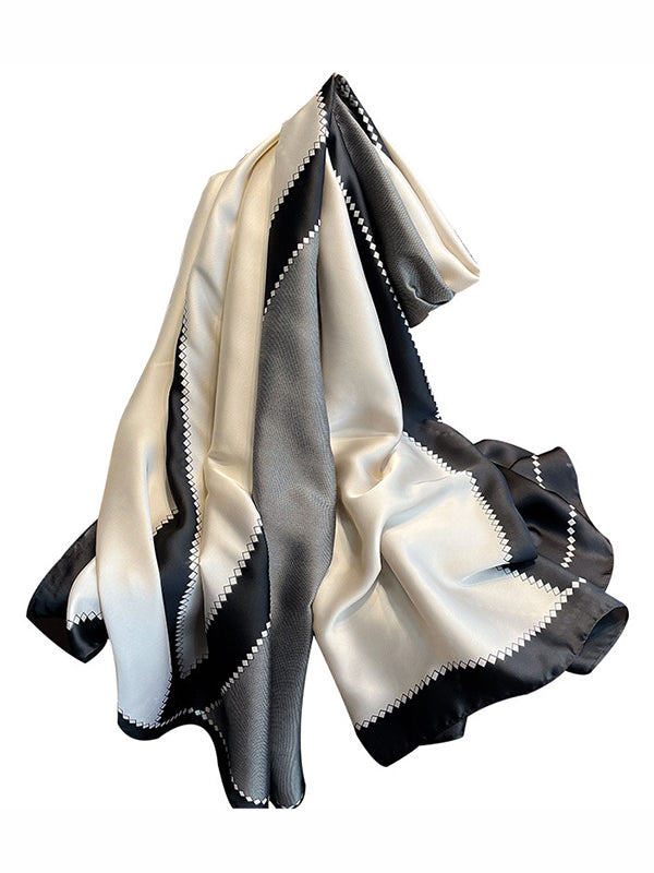 Chicmy-Contrast Color Sun Protection Shawl&Scarf
