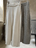 Chicmy-Casual Loose Wide Leg Solid Color Pants