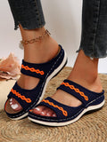 ChicmyEmbroidered Circle Casual Strap Slippers