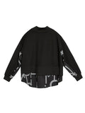 Chicmy-Original Split-Joint False Two Sweatshirt Tops