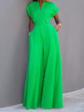 Chicmy-Urban Cap Sleeve Solid Color Wide Leg Jumpsuits