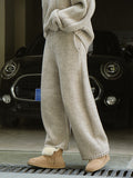 Chicmy-Casual Loose Wide Leg Solid Color Pants