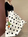 Chicmy-Polka-Dot Loose Skirts Bottoms