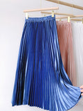 Chicmy-Urban Loose High Waisted Solid Color Pleated Skirt