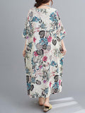 Chicmy-Vintage Floral Round-Neck Dress