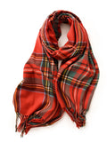 Chicmy-Plaid Tasseled Shawl&Scarf