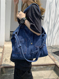 Chicmy-Casual Denim Split-Joint Solid Color Bags Accessories