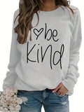 ChicmyText Letters Loose Casual Sweatshirt