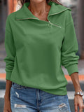 ChicMy-Fall Outfits womens zip up plain causal vacation long sleeve fall&winter Sweatshirt