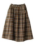 Chicmy-Artistic Retro Plaid A-Line Skirt