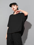 Chicmy-New Solid Round-Neck T-Shirts