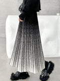 CHICMY-Graduation gift, graduation evening dress Pleated Gradient Loose A-Line Skirts Bottoms