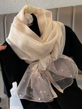 Chicmy-Sun-Protection Beaded See-Through Shawl&Scarf