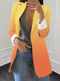 ChicmyLoose Lapel Collar Casual Ombre Blazer