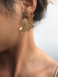 Chicmy-Vintage Alloy Flower Earrings